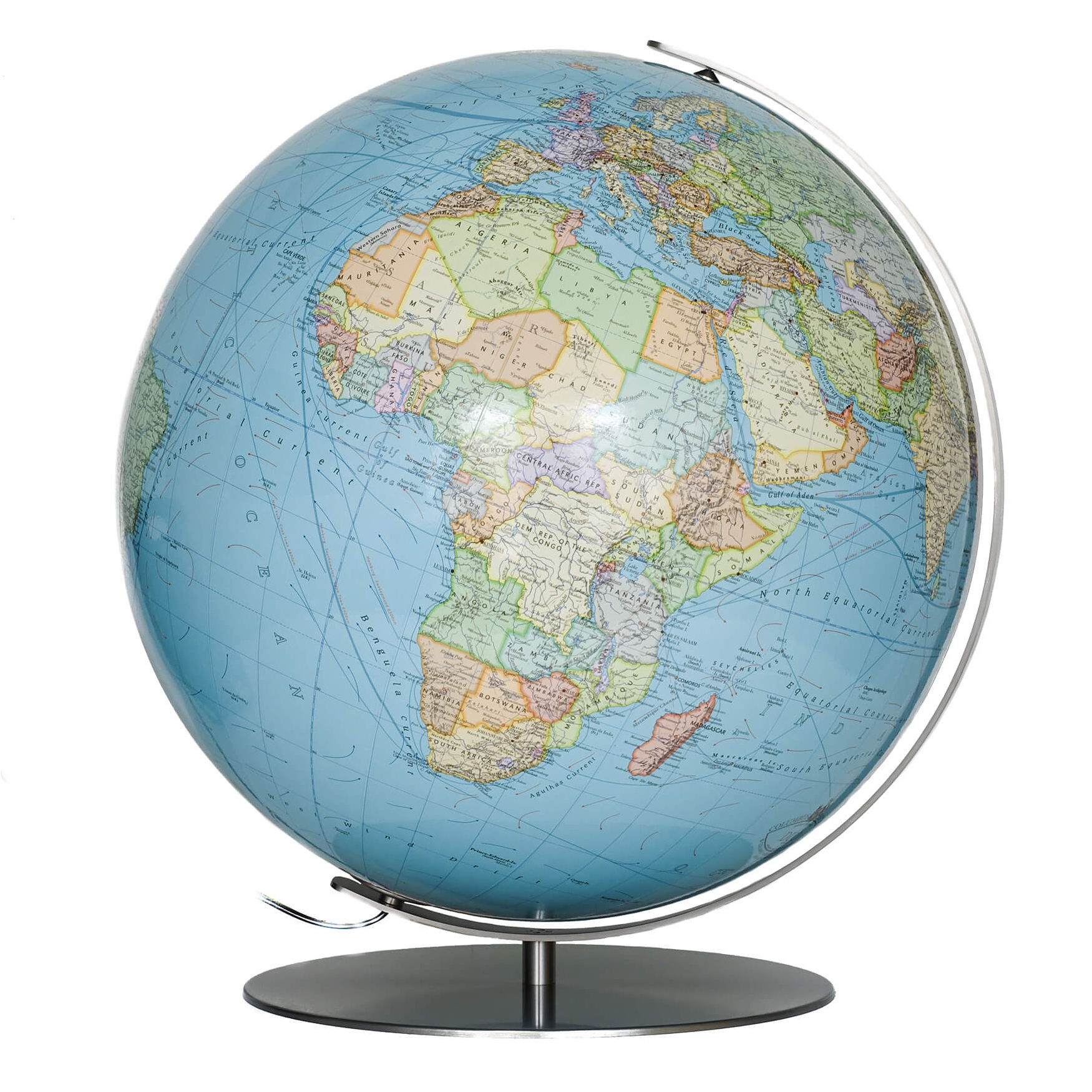 Duo Hand-laid 51cm Illuminated Globe