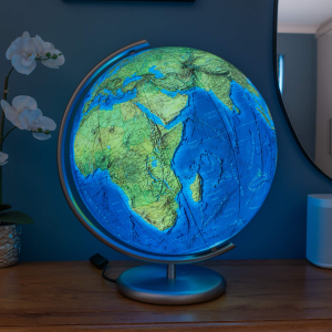 Azzurro Glass Hand-laid 40cm Illuminated Globe
