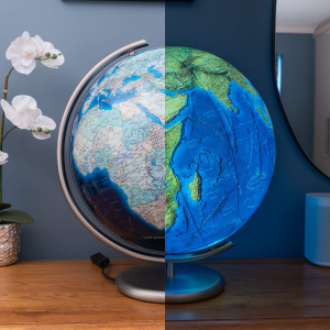Azzurro Glass Hand-laid 40cm Illuminated Globe