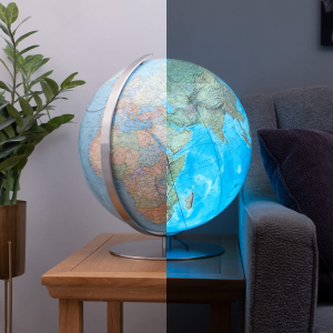Duo Hand-laid 40cm Illuminated Globe